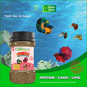Thức ăn Cá 7 Màu GREENABC - Guppy & Betta – Hàm lượng protein 40% giúp tăng trưởng nhanh, lên màu đẹp, đề kháng tốt – Hộp 50g