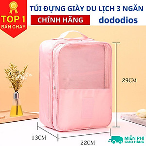 Túi Đựng Giày Dép Du Lịch 3 Ngăn dododios, Chất Liệu Chống Thấm Nước