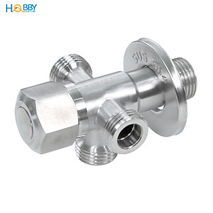 Van chia nước 3 nhánh ren ngoài 21 inox 304 Hobby home decor DNV4