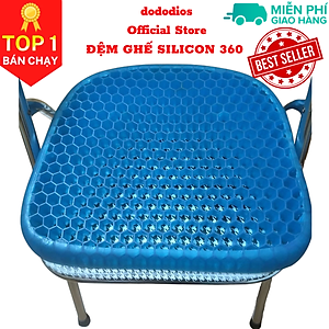 Đệm ngồi 3D Silicon 2 lớp cao cấp thoáng khí chống đau mỏi, Đệm Ngồi Thông Minh Lưu Thông Máu Thoáng Khí, đệm lót ghế ngồi silicon 3d - Hàng Chính hãng dododios