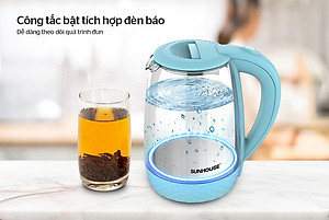 Ấm siêu tốc thủy tinh Sunhouse SHD1215 - Hàng Chính Hãng
