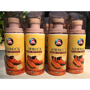 Một chai xi đánh giày da lộn NewBuck 75ml - làm mềm, làm mới da lộn và da buck (màu nâu và đen)