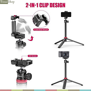 Ulanzi MT-44 - Tripod Mini Cho Máy Ảnh, Điện Thoại, Tải Trọng 1.5 Kg, Chiều Cao Tối Đa 109cm- Hàng chính hãng