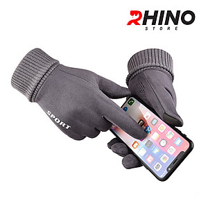 Găng tay da lộn giữ ấm mùa đông Rhino G801 nam nữ, chống gió