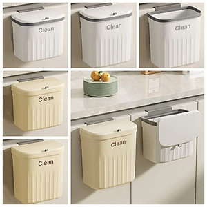Thùng Rác Treo Tường Đa Năng Bền Chắc 12L Nắp Trượt Thùng Rác Treo Cánh Tủ Bếp Dán Trên Tường Cho Phòng Tắm - Hàng Chính Hãng MINIIN