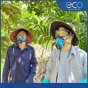 [COMBO] Mặt nạ Koken G7 Nhật Bản phòng khí độc, phun thuốc & Kính chống văng bắn, chống đọng hơi sương Delta Plus Pháp