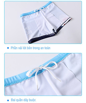 Combo quần + nón bơi cho bé hình cá sấu thoải mái ngộ nghĩnh Cleacco - Hàng chính hãng