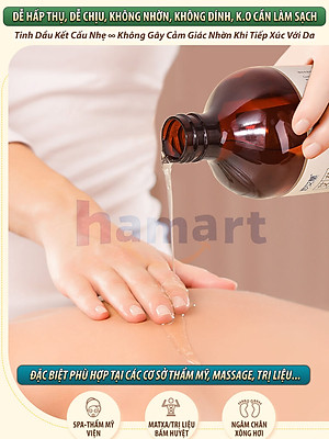 Dầu Massage Body 500ml Tinh Chất Gừng Ngải Cứu Spa Đông Y Cổ Vai Gáy Dưỡng Sinh Giảm Đau Xương Khớp