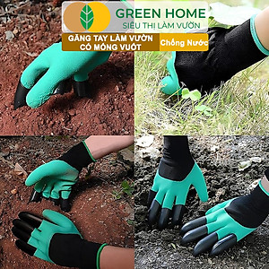 Găng tay làm vườn, có móng vuốt, độ bền cao, chống thấm nước, đào, xới đất, dễ vệ sinh |Greenhome