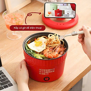 Nồi Lẩu Điện Mini Đa Năng 1.5L, Ca Nấu Mì, Cốc Ăn Lẩu Cô Đơn 500W, Chống Dính Vân Đá - HÀNG CHÍNH HÃNG MINIIN