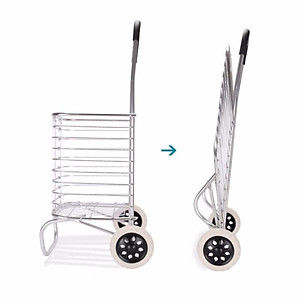 Xe Kéo Đi Chợ Siêu Thị Thông Minh Hợp Kim Nhôm Cao Cấp - Gấp Gọn Đa Năng- Hàng Chính Hãng MINIIN