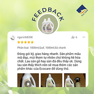 Nước lau sàn Hữu cơ đuổi muỗi hương Quế 4000ml thương hiệu Ecocare