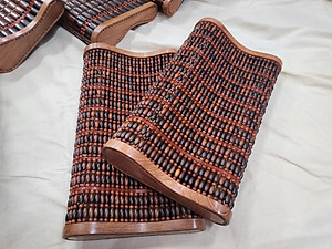 Gối Công Thái Học , Gối Gỗ Trắc Hạt - Kích thước 36cmx24cmx8cm/4cm ( video , hình thât )