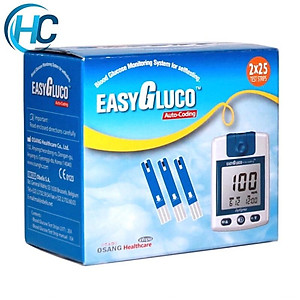 Hộp 50 que thử dùng cho máy đường huyết Easy Gluco Hàn Quốc (No code)