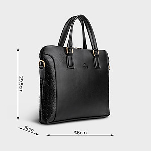 Cặp Công Sở Lata ( Thời trang nam basic đựng laptop 14,6 inch - Cặp da CA28 )