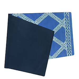 Thảm tập yoga du lịch cao cấp chính hãng Yvonne, Blue Navy (TẶNG KÈM 3 PHẦN QUÀ) dày 1,5mm gấp gọn, bề mặt nhám, siêu bám, ưa mồ hôi, dễ vệ sinh, chất liệu cao su tự nhiên, kích thước 183cm x 66cm, nặng 1,2kg