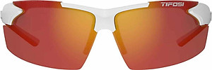 Kính mát thể thao Unisex Tifosi Track - Gọng White / Red, Tròng Smoke Red