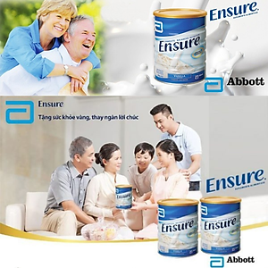 Sữa Ensure Úc cho người già, gầy yếu, suy dinh dưỡng, người sau phẫu thuật, giúp hồi phục sức khỏe 850gr/lon