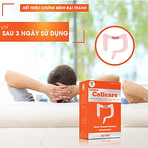 Thực Phẩm Bảo Vệ Sức Khỏe  Viên Đại Tràng Colicare - Hỗ Trợ Giảm Viêm Loét Đại Tràng, Hội Chứng Ruột Kích Thích, Đại Tràng Co Thắt - 3 Hộp