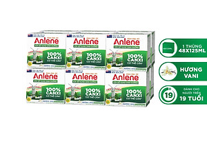 Thùng 48 Hộp Sữa Anlene Đậm Đặc 4X Ít Béo Hương Vani (12 x 4 x 125 ml)