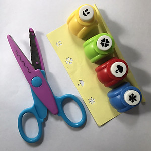 Bộ kéo cắt giấy HZM03855 Guangbo Giao màu ngẫu nhiên