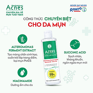 Nước tẩy trang cho da mụn Acnes Micellar Water 200ml