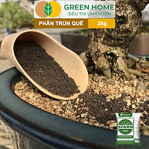 Phân Trùn Quế Greenhome, Bao 2kg, Dinh Dưỡng Hữu Cơ, Không Mùi, Tốt Cho Lan, Bonsai, Rau, Cây Ăn Trái