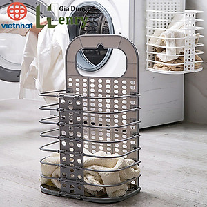 Giỏ đựng đồ gấp gọn thông minh Việt Nhật tặng móc dính, giỏ treo tường đựng quần áo đồ dùng nhà tắm - HÀNG VIỆT NAM