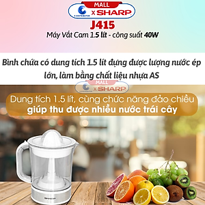 Máy Vắt Cam Sharp EJ-J415-WH (40W) - Hàng Chính Hãng