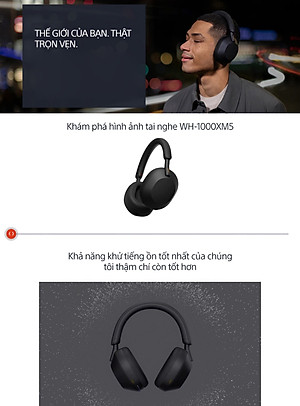 Tai Nghe Bluetooth Chụp Tai Sony WH-1000XM5 Hi-Res Noise Canceling - Hàng Chính Hãng