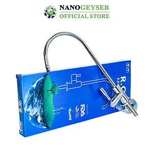Vòi máy lọc nước Inox 304 Nano Geyser không Chì, Vòi gạt cổ ngỗng nối nhanh - Hàng Chính Hãng