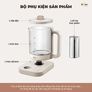Ấm pha trà siêu tốc Bear SB-PT15K - Hàng Chính Hãng