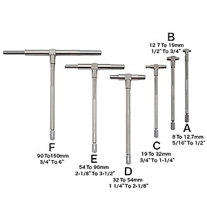 Bộ cử đo lỗ đo đường kính trong 8 – 150mm 6 pcs Milliken 