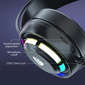 Tai Nghe PSH300 Led RGB Gaming Headset jack USB tiện lợi cho máy tính laptop hàng nhập khẩu