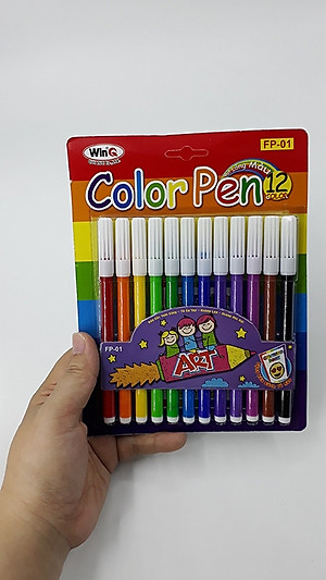 Bộ Bút Lông Màu Color Pen WinQ FP-01 (12 Màu)