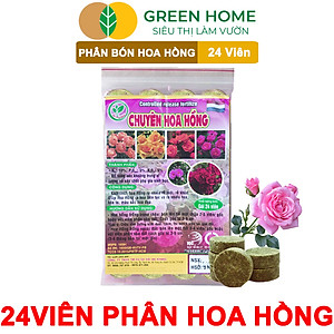 Phân Bón Hoa Hồng Greenhome, Gói 24 Viên, Giúp Cây Đâm Chồi, Thân Mập, Nhiều Nụ, Hoa To, Thắm Màu, Lâu Tàn