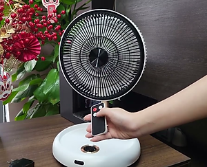 Quạt Tích Điện, Gấp Gọn Thương Hiệu Đức ELEGANT Có Remote Sử Dụng 8 Giờ, Sạc 2.5 Giờ Công Suất 14W - Hàng Chính Hãng