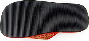 Dép chiếu Hương Quế DCQ-50 làm từ lụa tơ tằm - vải cotton - lớp đế cao su xốp cho đôi chân thơm - mát và khô thoáng - Đỏ