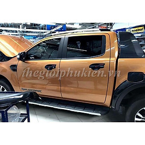 Bộ ốp tay nắm, hõm cửa xe Ford Ranger - nhựa ABS đen