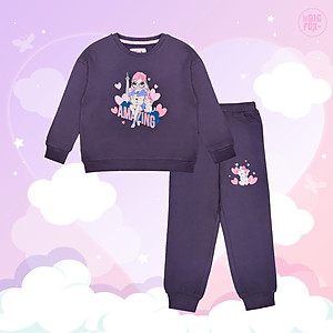 Bộ dài tay bé gái BIGFOX - MISS MEOW size đại, bộ thu đông cho bé phong cách Hàn Quốc in cô gái Amazing 11 - 37 kg