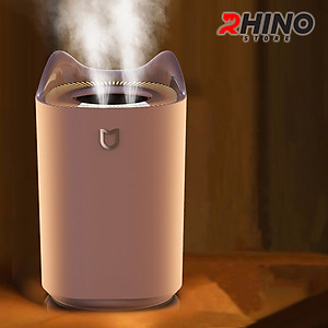 Máy phun sương tạo ẩm cỡ lớn Rhino H802 3000ml, 2 lõi phun, tích hợp đèn 7 màu, dung tích lớn cho không gian rộng - Hàng chính hãng