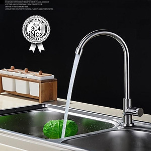 Vòi nước rửa chén inox 304 cắm chậu Lạnh Vòi rửa bát xoay 360 độ (Bảo hành 12 tháng - 1 đổi 1)