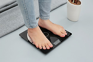 Cân điện tử bluetooth phân tích chỉ số cơ thể Kachi MK223 - Màu đen - Hàng chính hãng