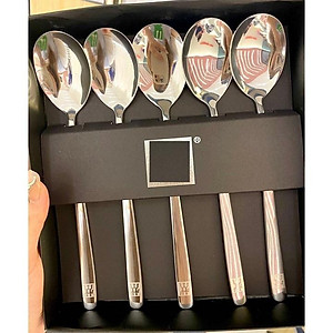 SET 5 THÌA INOX  HÀNG NỘI ĐỊA ĐỨC CÓ HỘP ĐỰNG ĐI KÈM SANG TRỌNG