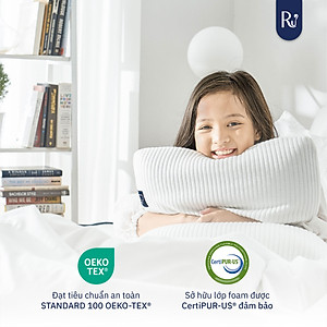 Gối Niu Ru9 Graphene Foam | Hỗ Trợ Nâng Đỡ Đầu | Giúp Giảm Đau Vai Gáy | Chất Liệu Foam Mềm Mại | 2 Kích Thước