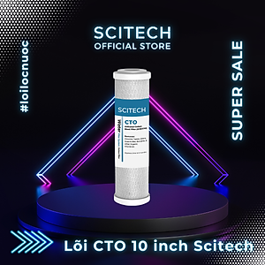 Lõi lọc nước số 3 CTO 10 inch dùng trong máy lọc nước RO, bộ lọc thô - Hàng chính hãng