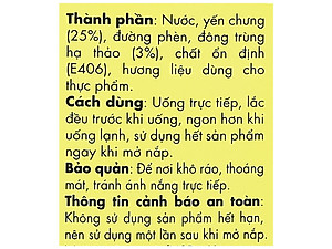Yến Sào wins'Nest 25% tổ yến chưng đông trùng hạ thảo (6 Lọ x 70 ml / Hộp)
