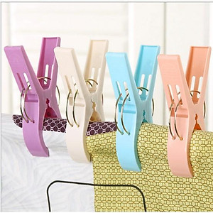 4 Kẹp Nhựa Bản To Kẹp Quần Áo Dáng Cong