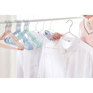 Set 10 móc phơi quần áo inox dày bọc nhựa cao cấp
