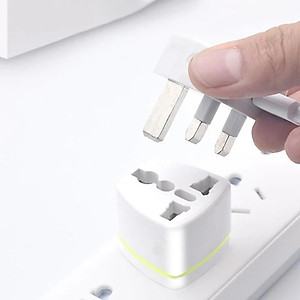 Giắc ổ cắm chuyển đổi đầu 3 chân sang 2 chân nguồn 220V thông thường - Hàng chính hãng